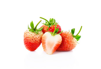 fresh strawberry isolated on white