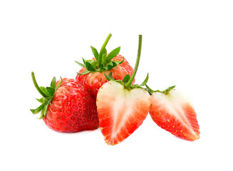 fresh strawberry isolated on white