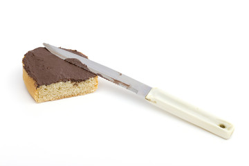 sandwich on the white background