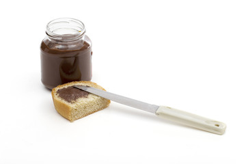 sandwich on the white background