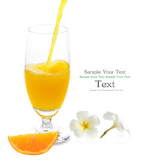 orange juice isolated on white
