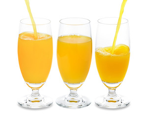 orange juice isolated on white