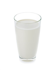 glass of milk isolated on white