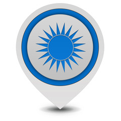 Sun pointer icon on white background
