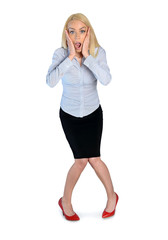 Fototapeta premium Business woman surprised