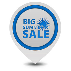 Summer sale pointer icon on white background