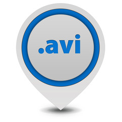 .avi pointer icon on white background