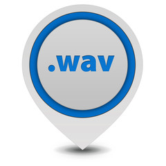 .wav pointer icon on white background