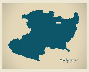 Modern Map - Michoacan MX