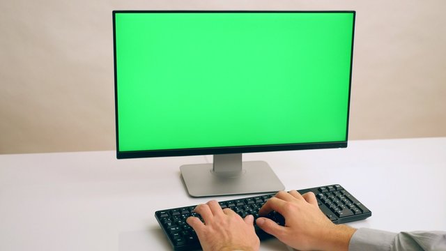 PC green screen background. Ultra HD, 4K