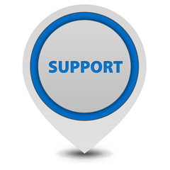 Support pointer icon on white background