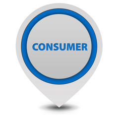 Consumer pointer icon on white background