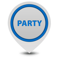 Party pointer icon on white background