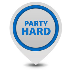 Party hard pointer icon on white background