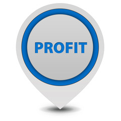 Profit pointer icon on white background