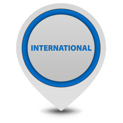 International pointer icon on white background