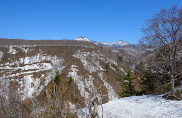 Fototapeta na wymiar Mt.Hakkoda in early spring in Aomori, Japan
