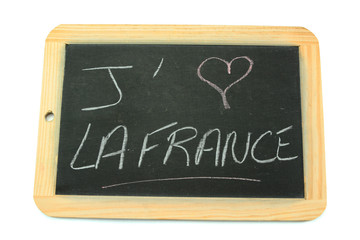 Obraz premium ardoise j'aime la france