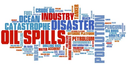 Obraz premium Oil spill disasters