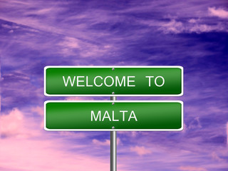 Malta Welcome Travel Sign
