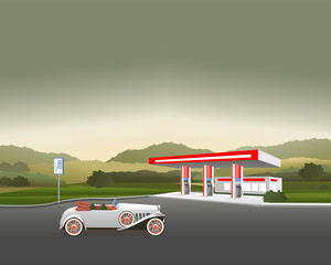 gas station