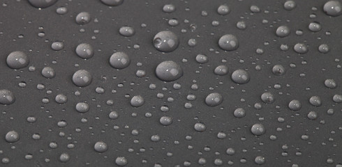 Drops of water on the colored background