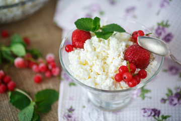 sweet curd with berries