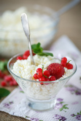 sweet curd with berries