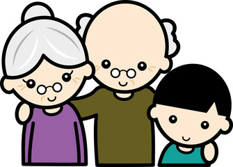 老夫婦と男の子