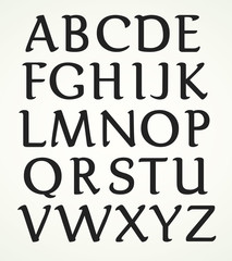Majuscule Alphabet inspired by the roman capitals