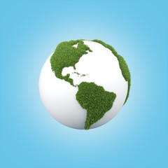 earth with grass america