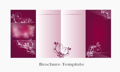 Pink ornaments brochure template