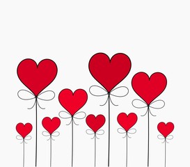 Plakat Valentines day hearts