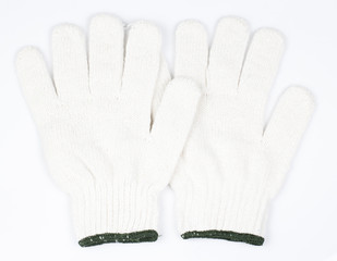 Cotton Glove in White background