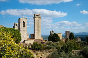 Fototapeta na wymiar Two medieval towers