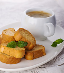 cup of coffee biscotti