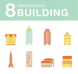 Set of icons of houses.
