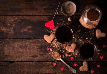 Hot cocoa and cookies