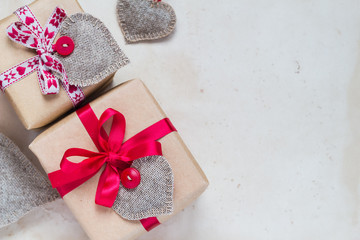 Valentines Day gifts hand sewn hearts old paper