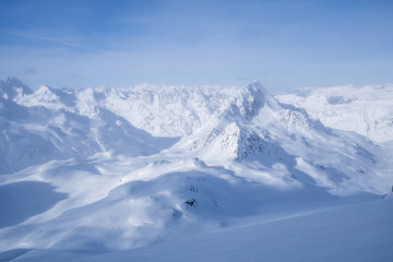 Fototapeta na wymiar Winterpanorama in den Alpen