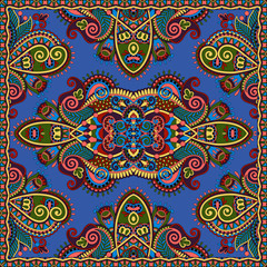 Traditional ornamental floral paisley bandanna