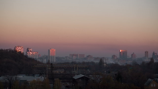 View of the City at Sunset