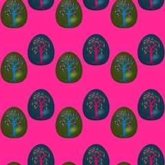 Seamless pattern with decorated Easter eggs