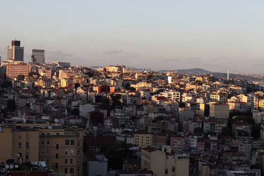 View of Istanbul city from Galata Tower