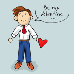 Be my Valentine cartoon