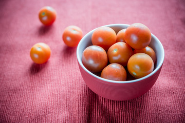 Bowl of fresh cherry tomatoes