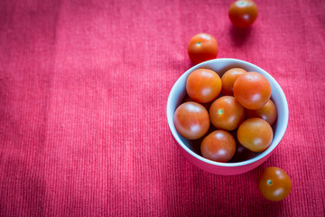 Bowl of fresh cherry tomatoes