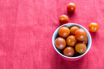 Bowl of fresh cherry tomatoes