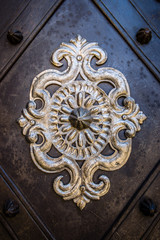 Forged decorative ornament old door