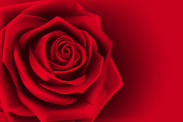 Valentines Day Sweet Red Roses. Mesh Vector Illustration